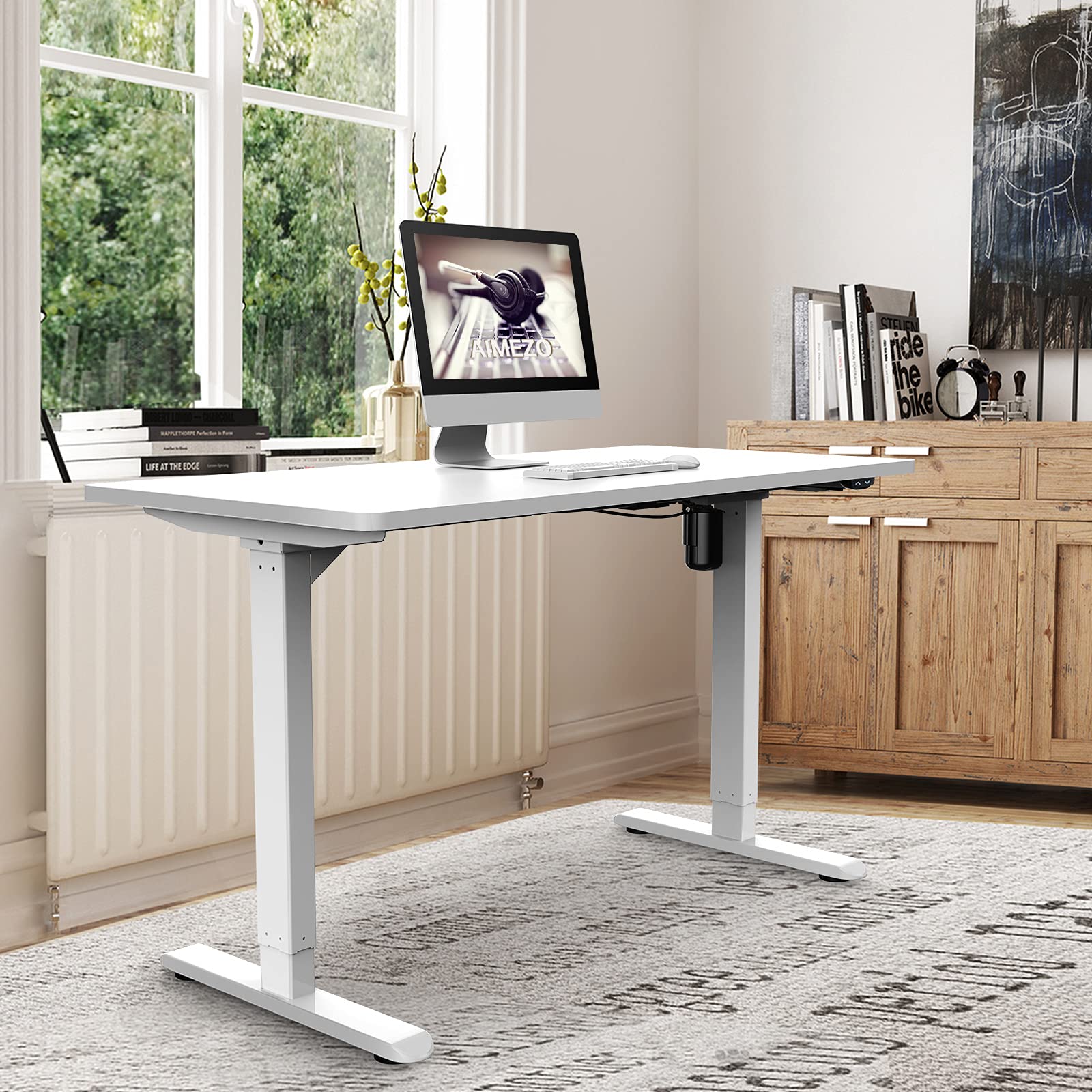 Buy Electric Stand up Desk Frame EZO Single Motor Electric Adjustable