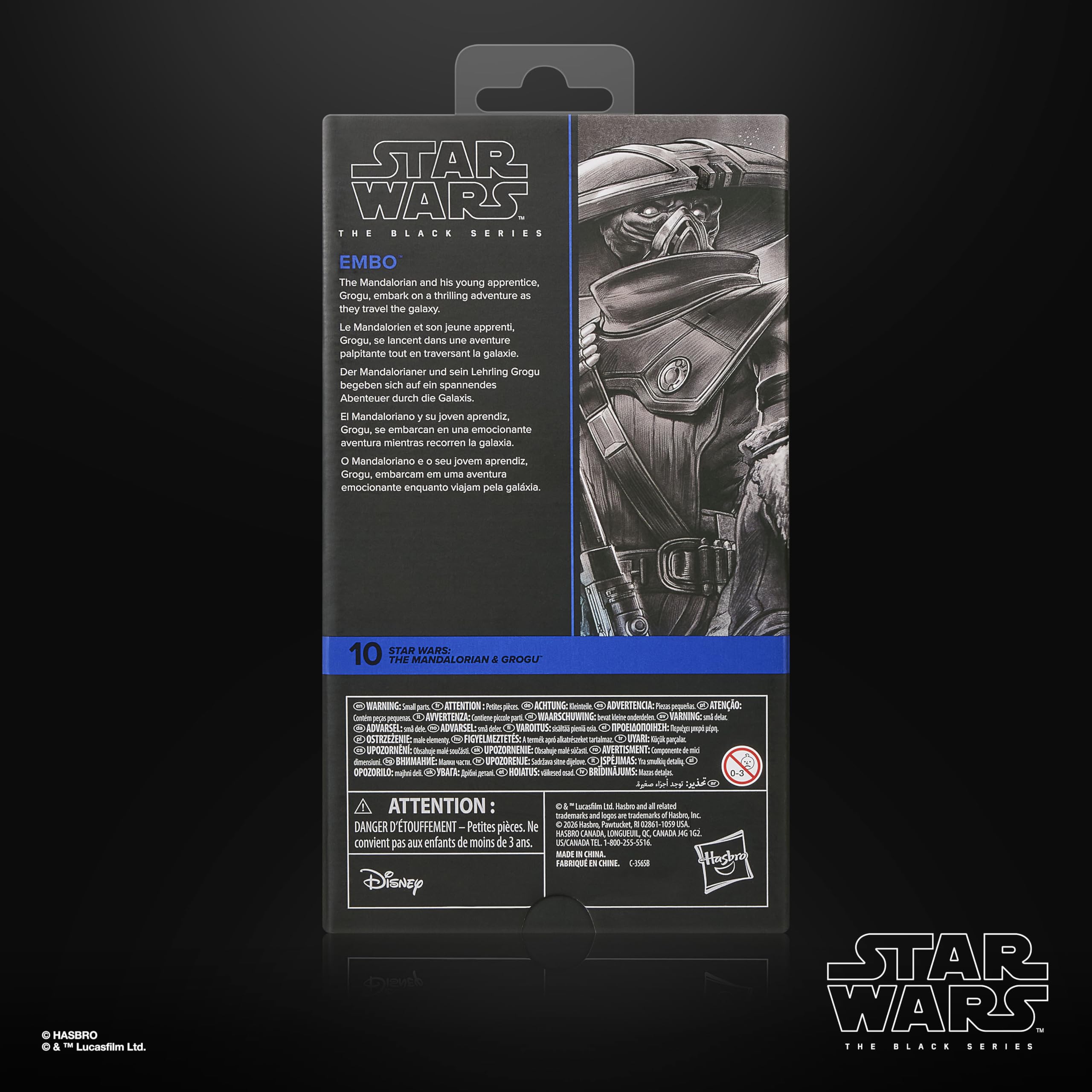 Star Wars Hasbro The Black Series, Embo, action figure premium collezionabile ispirata al film The Mandalorian & Grogu, da 15 cm