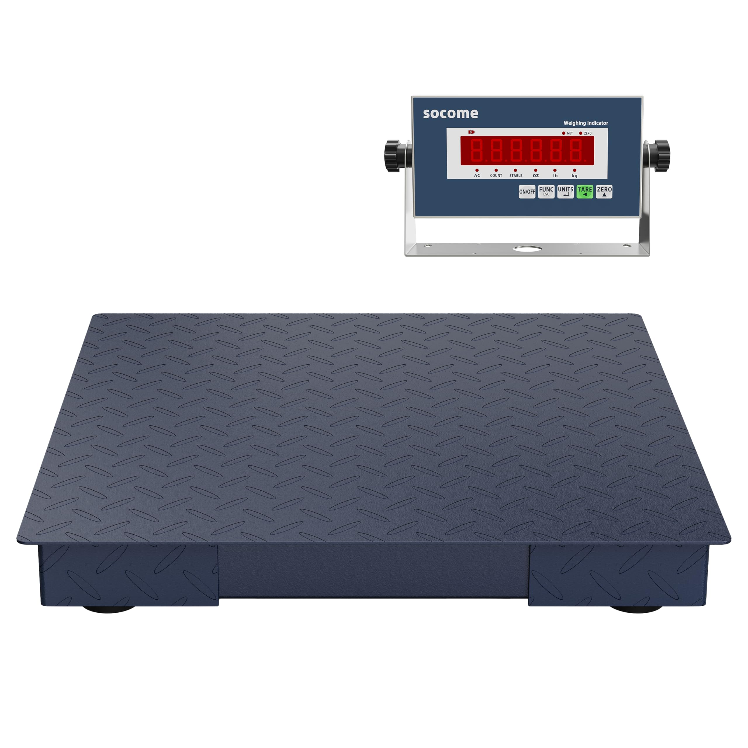 Photo 1 of ***UPDATED 8/9 sensor errors*** SOCOME 24"x24" Heavy-Duty Industrial Floor Scale, 2500lb x 0.5lb, Navy