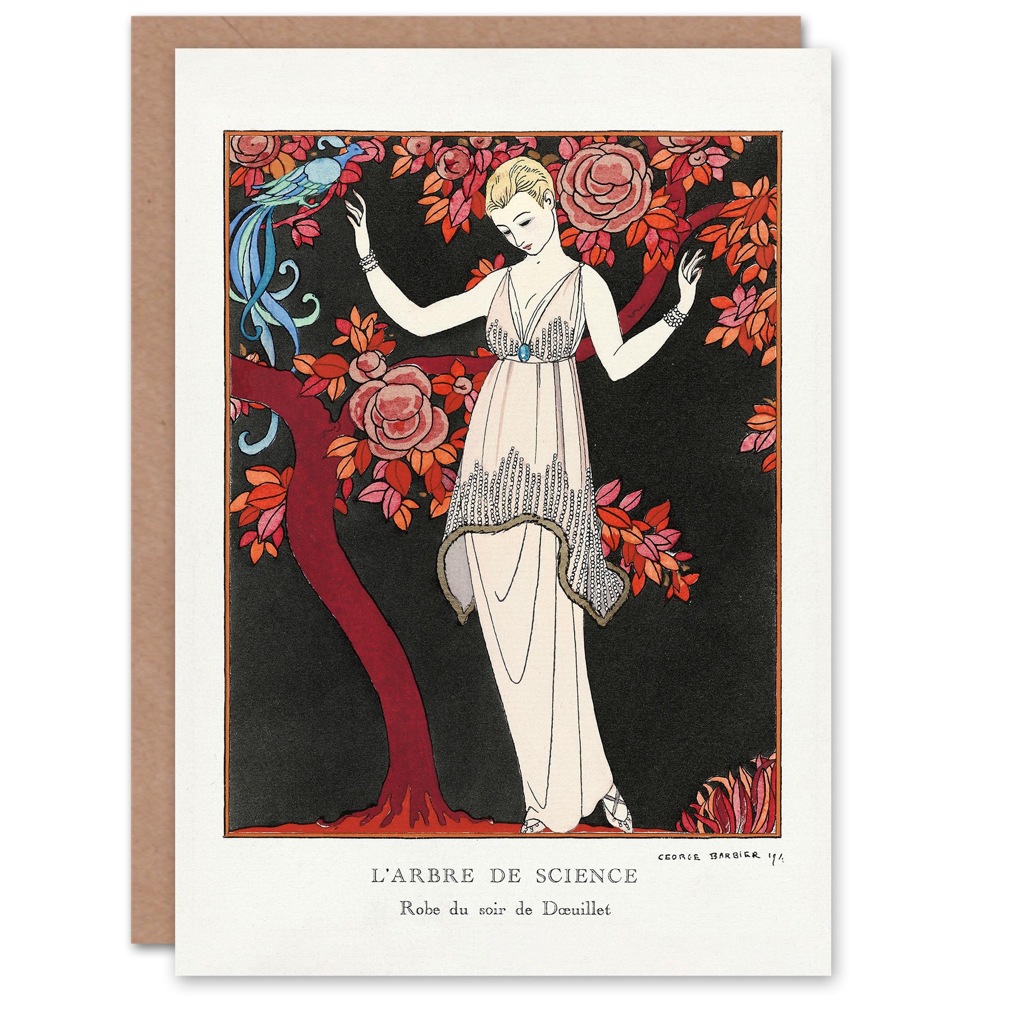 Artery8 George Barbier Art Card Tree of Science Vintage Fashion Advert