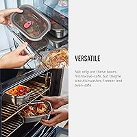 Vista 5 de BLACK + BLUM Lonchera de acero inoxidable apta para microondas Contenedor multifunción sellado al vacío para alimentos saludables Almacenamiento