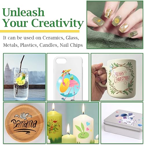 Miniatura 5 de Koala Waterslide - Papel adhesivo para impresora láser, transparente y transparente, 25 hojas de papel de transferencia de tobogán acuático