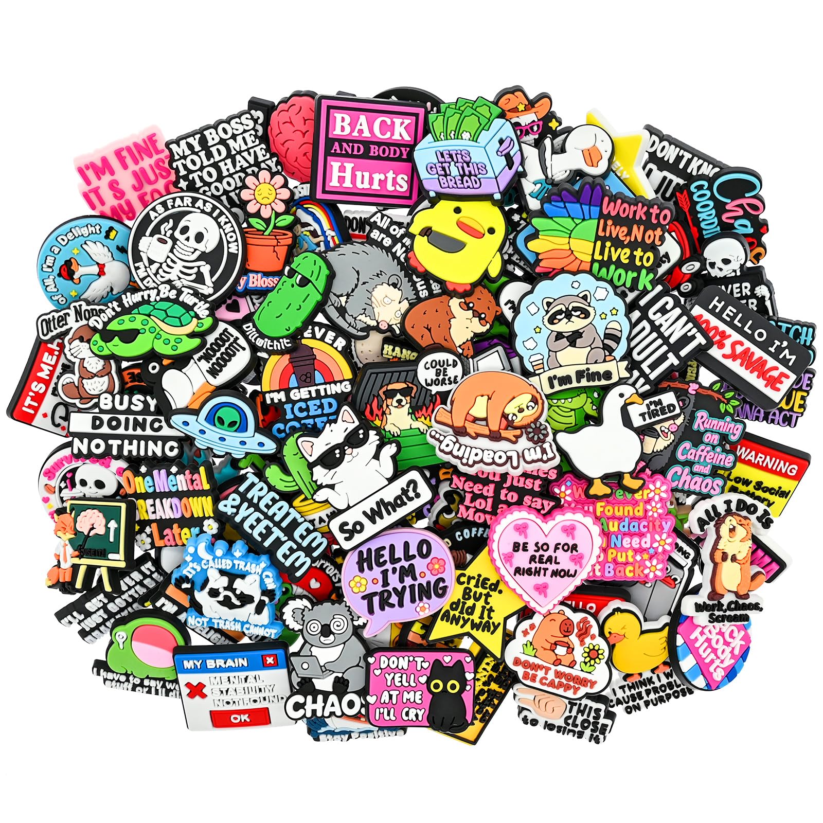 Backpack Pins, Bulk Funny Cute Pins Aesthetic Lapel Pin for Backpacks/Jackets/Hats/Bags Women Nurse Teens Gifts