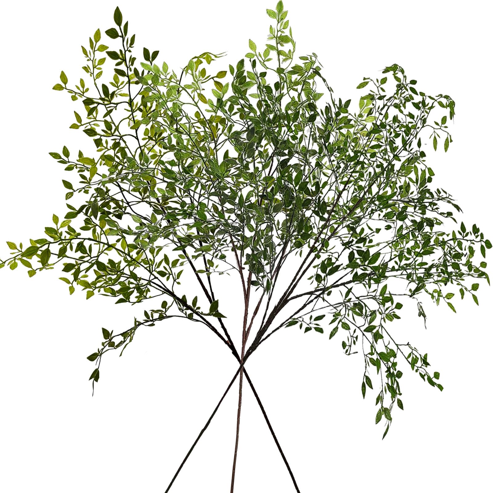 Toprooms 3pcs Faux Stems 43.3 Inch Artificial Greenery Stems Branches for Vase Faux Greenery Plant Decor Spring Greenery Tree Branches Leaves Eucalytus for Home Office Decor (Vase Decor 3PCS)