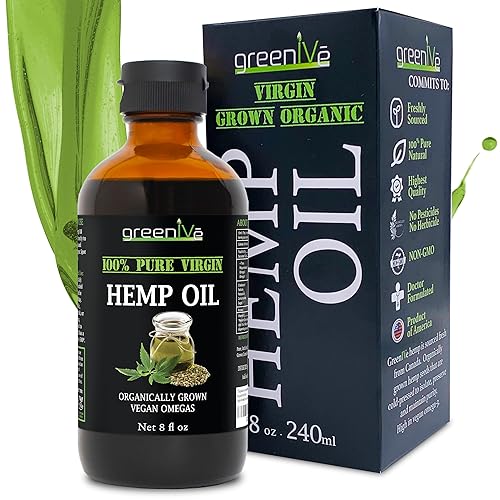 GreenIVe - Aceite de cáñamo - Omegas veganas - prensado en frío - Exclusivamente en Tienda 8oz