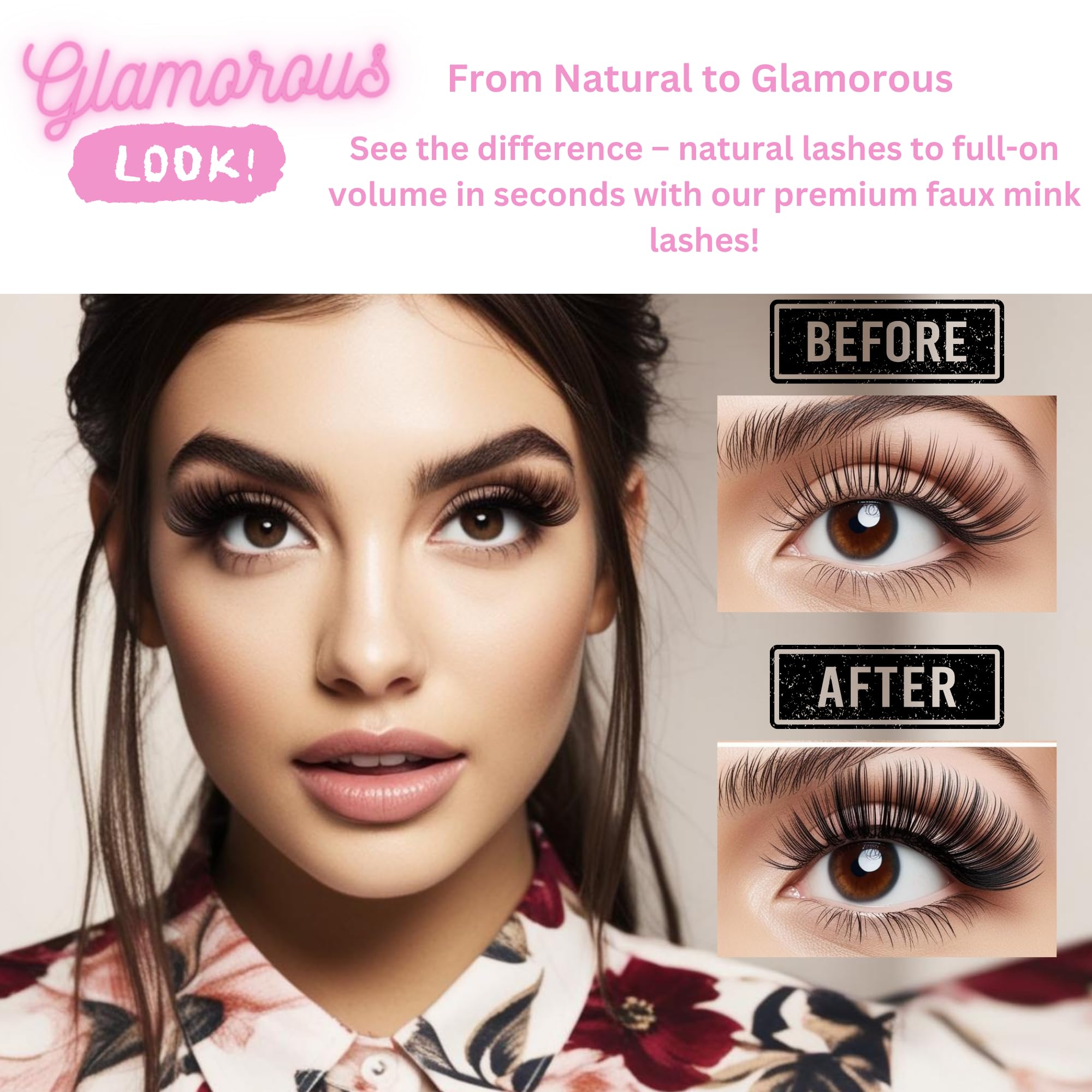 EeeWare Fluffy Wispy Cat Eye False Eyelashes - Lightweight Reusable Faux Mink Lashes for Natural Glam Look - 10 works - Image 3