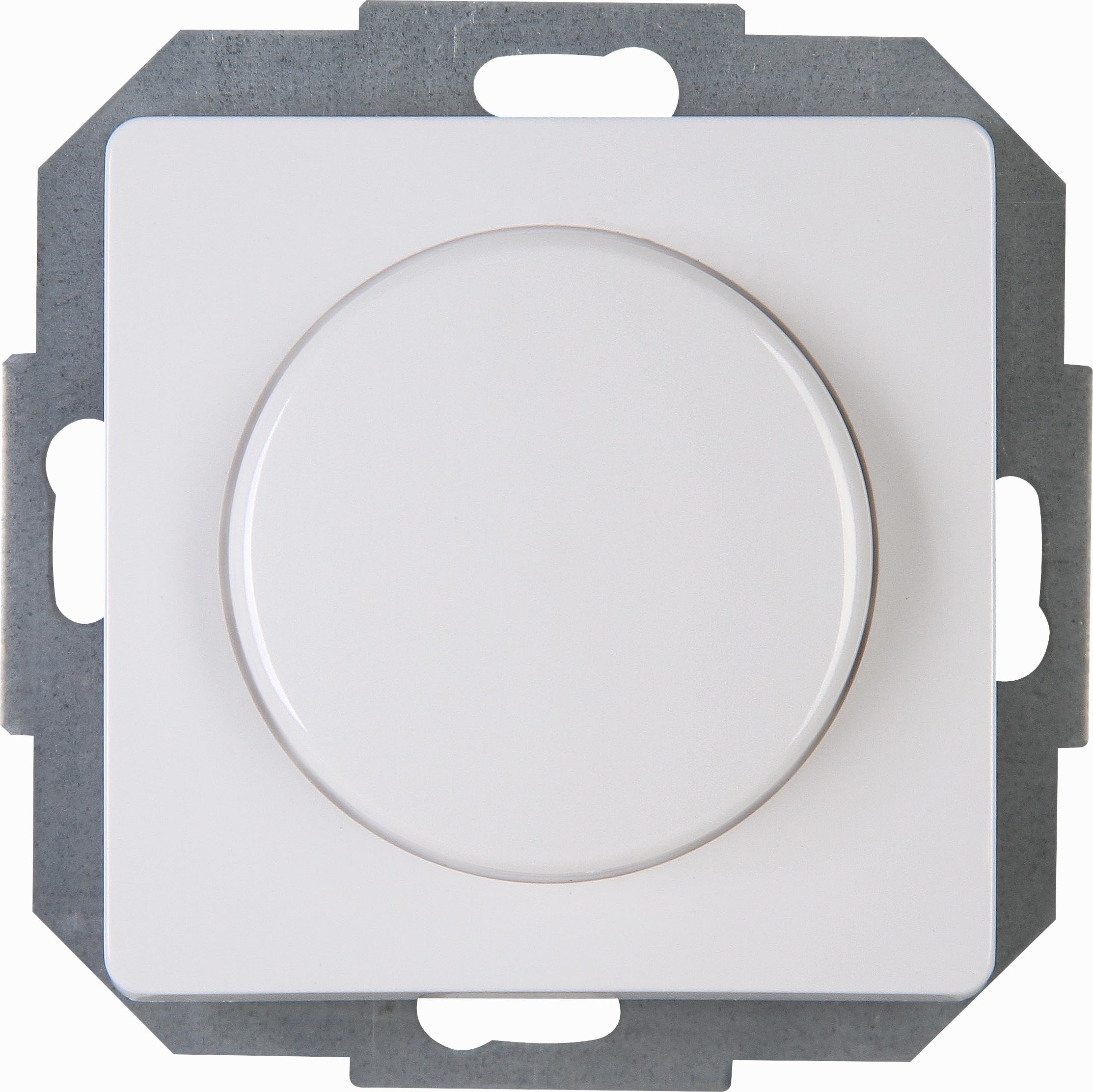 Kopp Paris 846002086 Variateur d'intensité universel avec interrupteur poussoir/va-et-vient pour LED, coupure de phase et coupure de phase, LED 3-100 W, ampoules à incandescence 10-250 W, blanc
