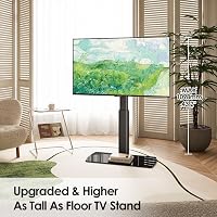 FITUEYES Univerzális TV Állvány 43-85 Colos Lapos és Ívelt TV-khez, 50 kg Teherbírás, Forgatható, Állítható Magasság, VESA 600x400 3