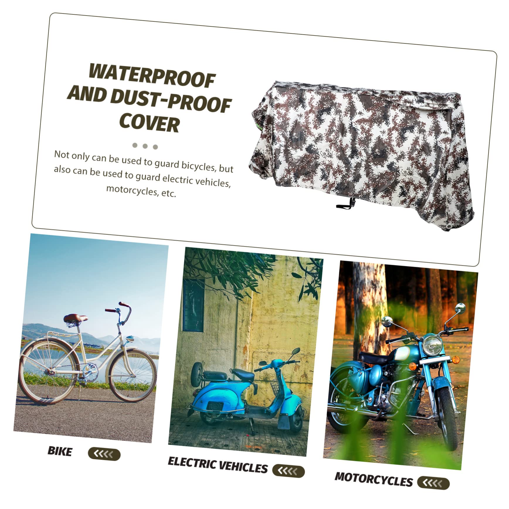 INOOMP Fahrradschutzhülle Tragbarem Design aus Aluminiumfolie Motorradabdeckung und Rundum Schutz für Außeneinsatz
