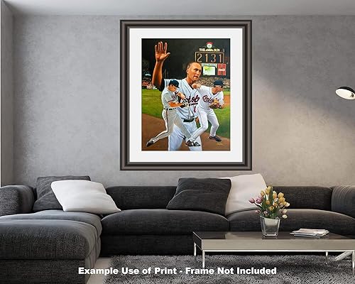 Miniatura 2 de Cal Ripken Jr 3rd Base Short Stop Baltimore Orioles MLB Baseball Player HOF Hall of Fame Art Print 2AM3 on 24x30 matte paper
