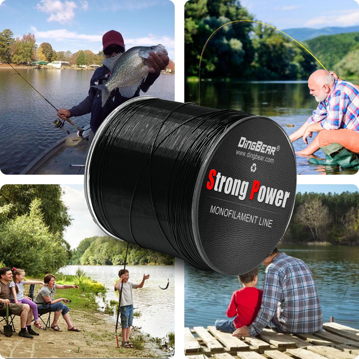 Ligne de Pêche en Nylon 200/500/1000M, Monofilament, Fil à Forte Tension, 4 Couleurs, 5-35lb