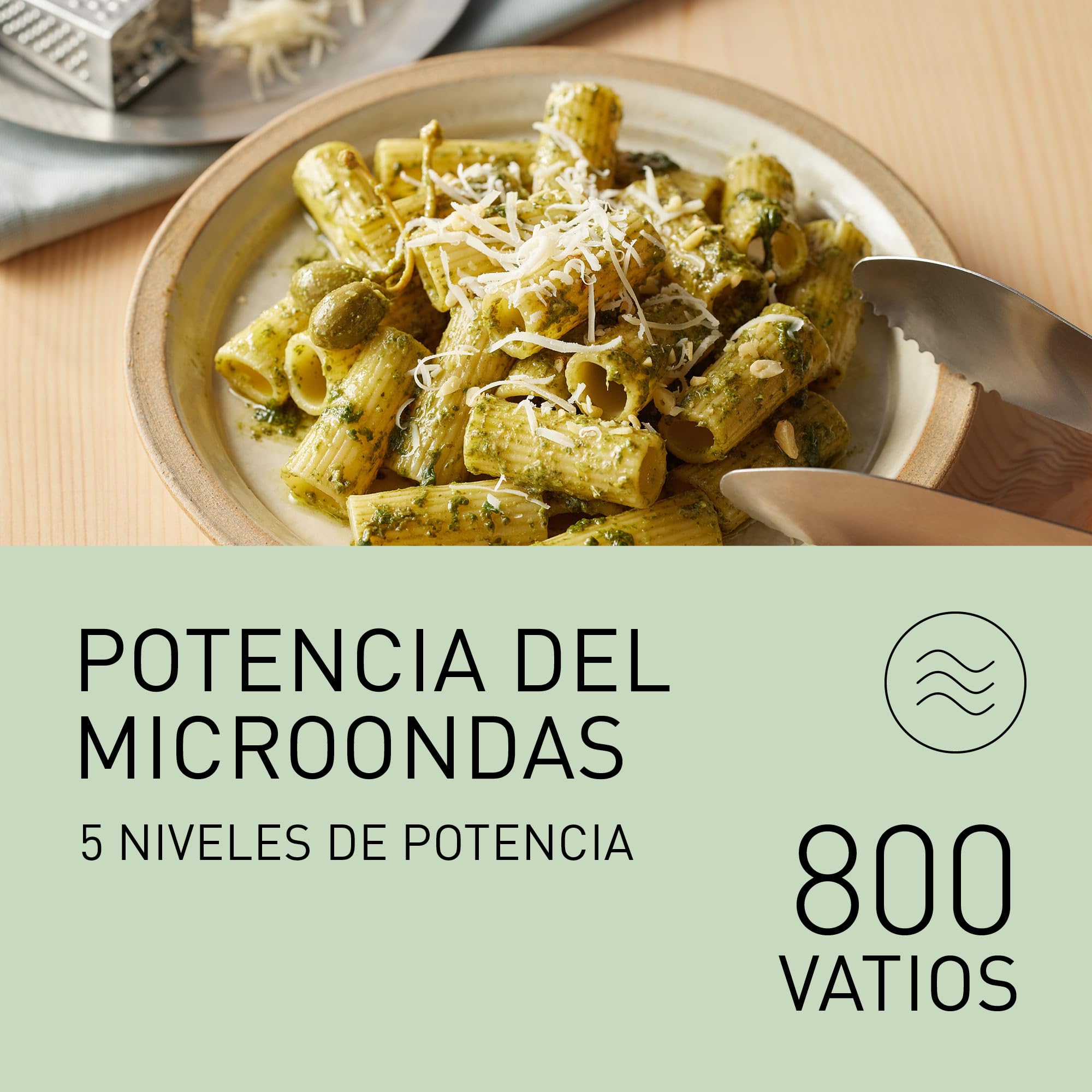 Panasonic NN-ST21QWEPG Solo Horno Microondas 20L con Bandeja de Vidrio, 800 W, Descongelación Automática, 11 Programas Automáticos, Pantalla LED, 5 Ajustes de Potencia, Temporizador Digital, Blanco