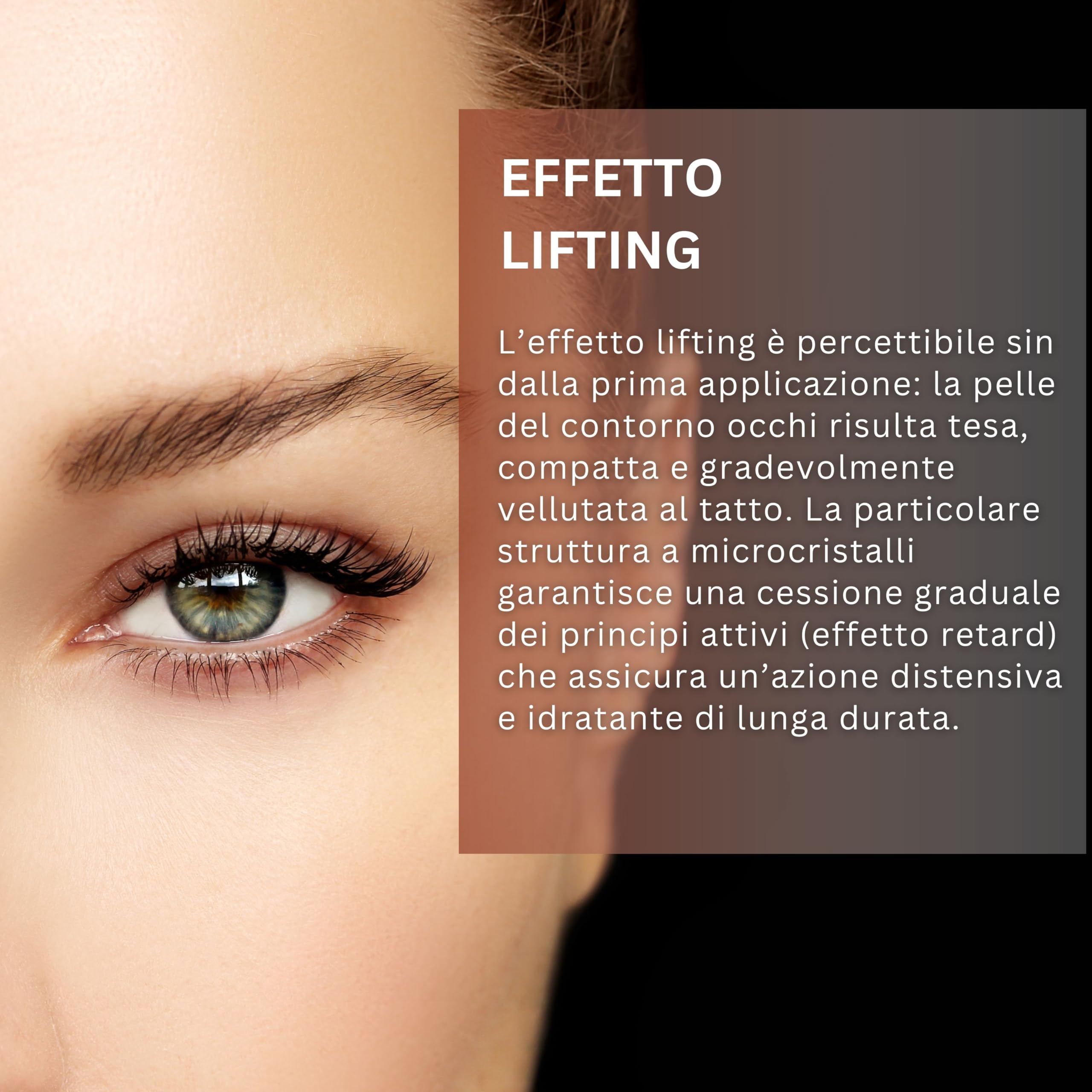 Gel Contorno Occhi Lifting - 15ml - Con Kigelia, Quillaia e Estratti Vegetali ad Azione Tensore - Riduce Borse e Rughe d’Espressione - Texture Leggera e Idratante - Made in Italy