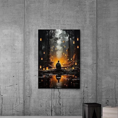 Vista 7 de Yoga Wall Decor, Yoga Wall Art, Buda Canvas Art, Buda Decor, Buda Canvas Print, Luxury Framed Wall Decor, Decor Canvas, Wall Decor