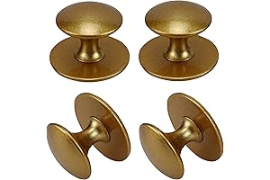 4 Pack Champagne Drawer Knobs With Self-Stick For Kitchen Cabinet, Window & Drawer