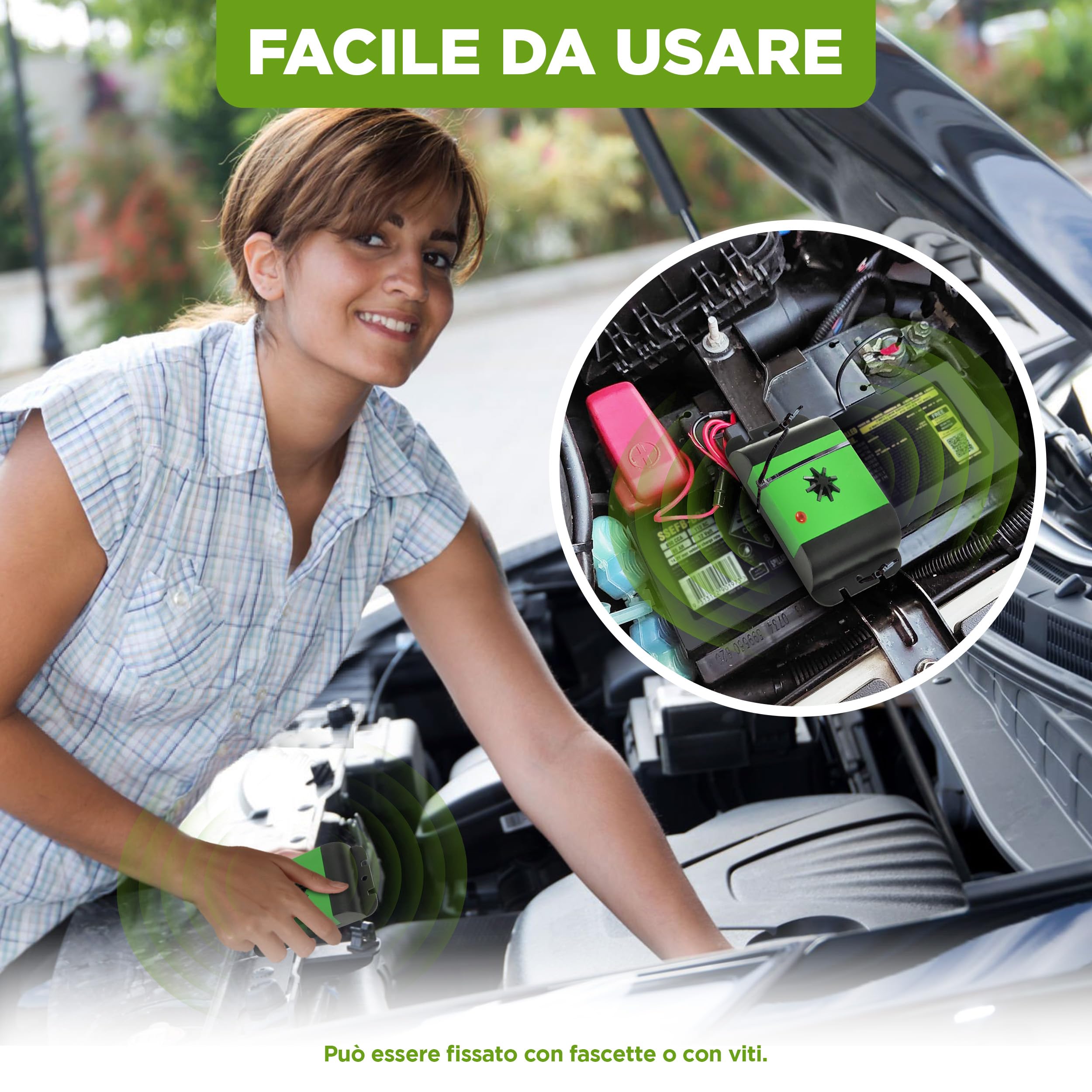 ISOTRONIC repellente martore auto batteria sensore vibrazione ultrasuoni protezione soffitte garage dissuasore raggio 40m² 3 unità efficace interno esterno difesa stop roditori mobile antiroditore