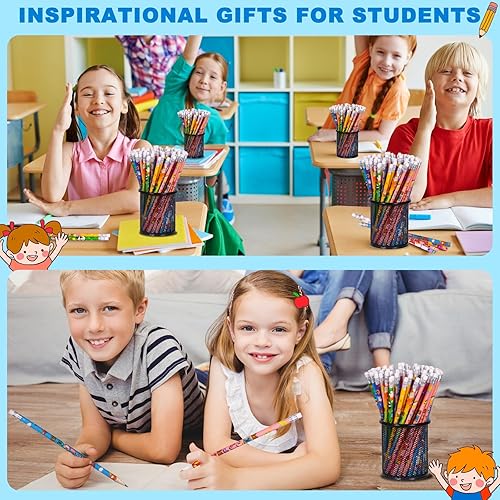 Miniatura 5 de 72 lápices de bienvenida a la escuela, bonitos lápices de animales, lápices de 100 días de escuela, lápices de colores, lápices inspiradores,