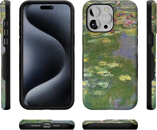 Vista 700 de Casely Funda para iPhone 15 Pro Jardín Secreto Flores mixtas Funda atrevida Compatible con MagSafe y botón de acción Jardín Secreto Floral