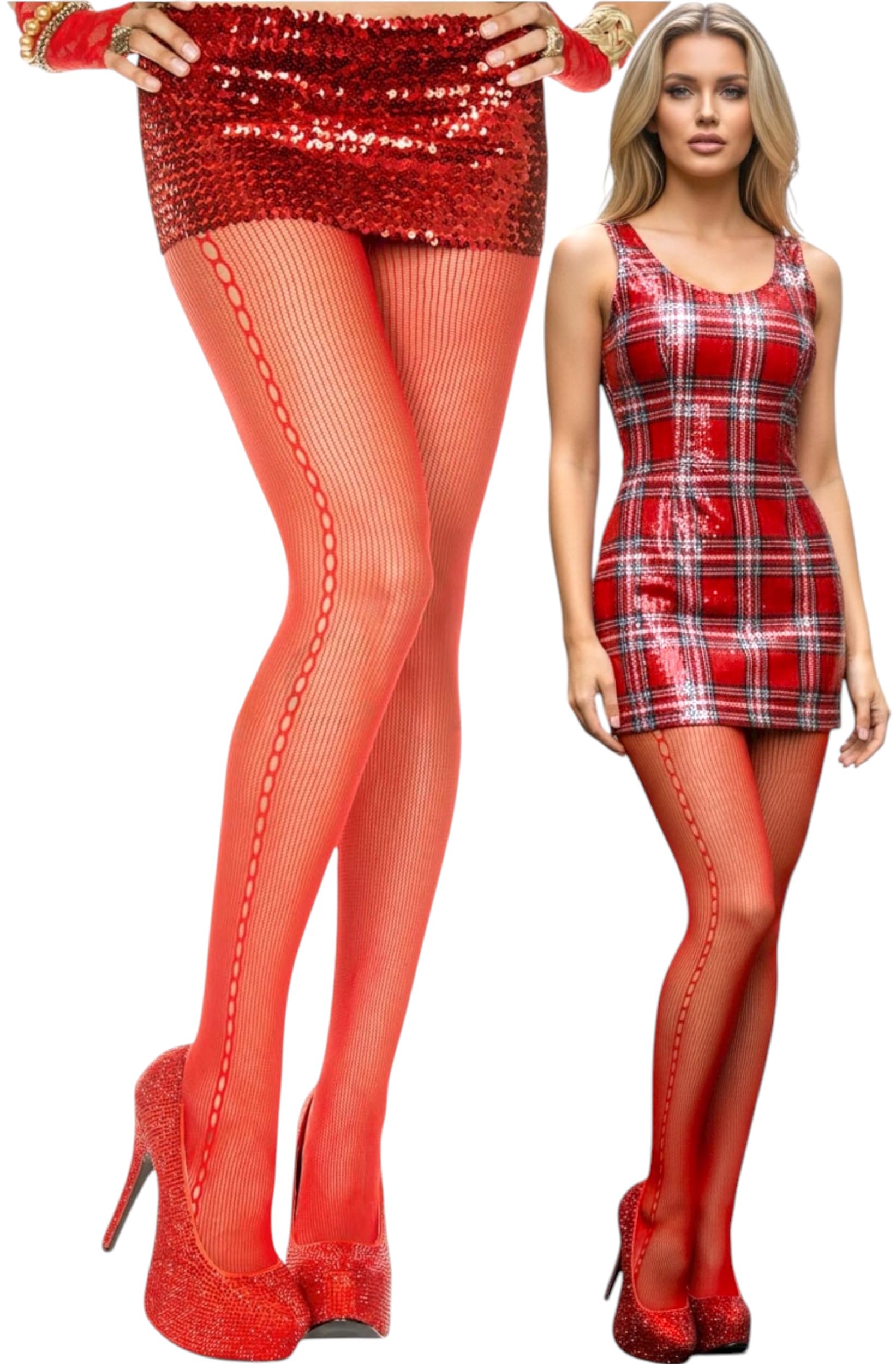 ToBeInStyle Women’s Sexy Vibrant Fine Classic Fishnet Full Footed Pantyhose
