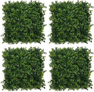 GreenSmart Premium Artificial Grass Wall Panels | Realistic Plant Greenery Privacy Panels | Decor for Fence, Garden, Patio & Balcony | Never Fade Indoor Outdoor Use Moss