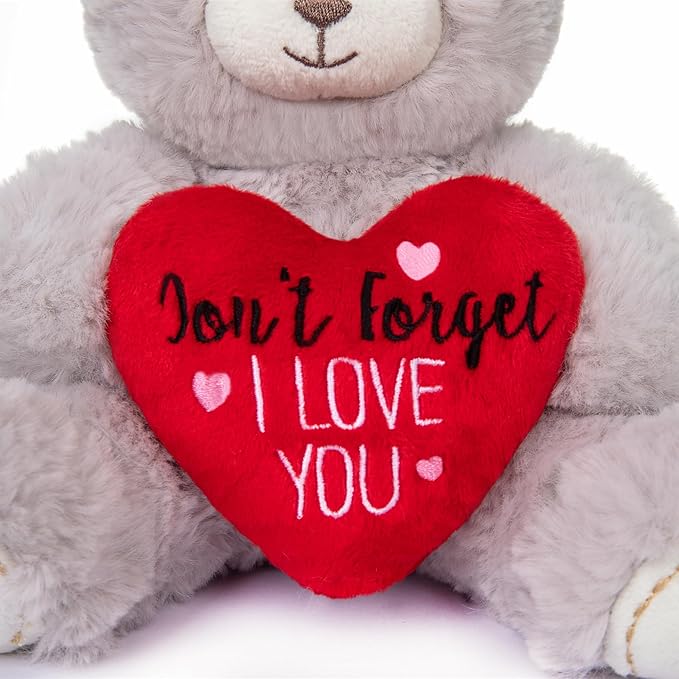 My OLi Oso de Peluche con Corazón Rojo 17.78 cm Gris miniatura 5