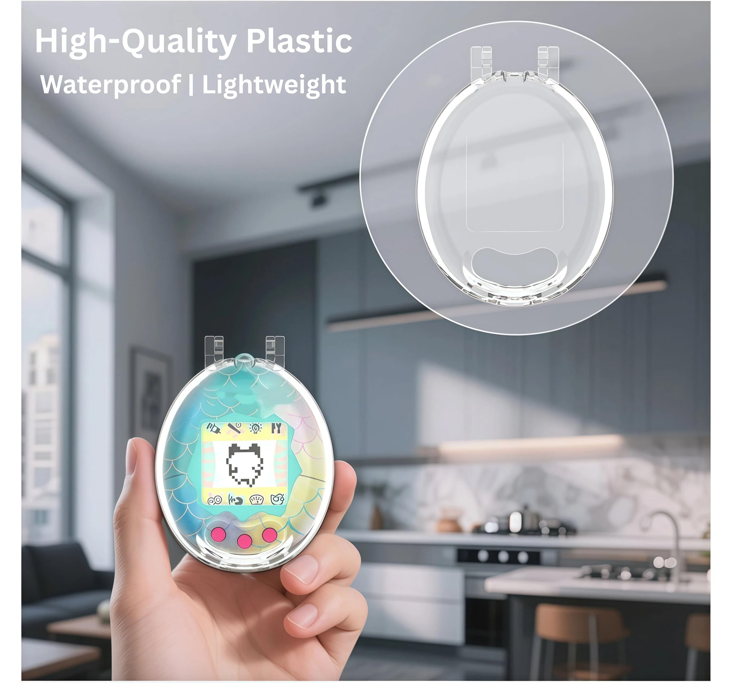 Custodia Protettiva Rigida Trasparente per Tamagotchi Original Generazioni 1, 2 e 3 | Custodia Antiurto per Giocattolo Animale Virtuale