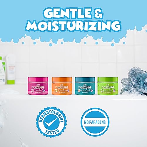 Miniatura 3 de Tub Works Bath Slime - Gel de baño para niños, paquete variado de 4 unidades, textura pegajosa y juguetona con aromas frescos y afrutados, probado