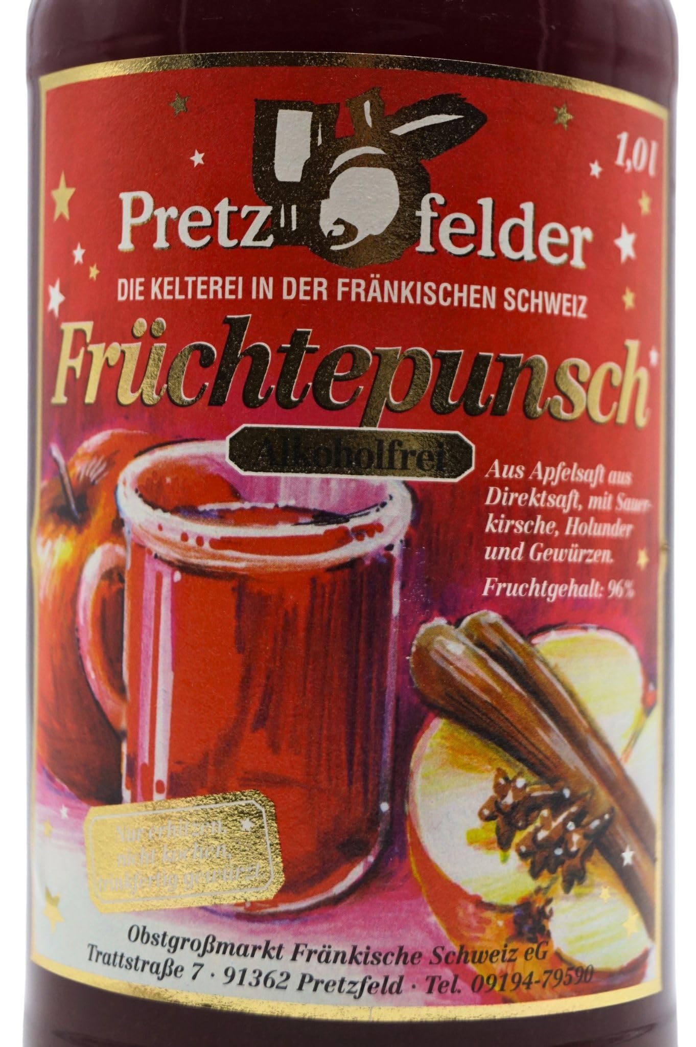 Pretzfelder Kelterei Früchtepunsch alkoholfrei 2x10L Bag in Box | leckere Punsch ideal für Weihnachten & den Advent, aus der Fränkischen Schweiz