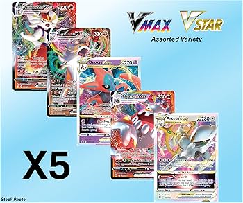 Amazon.com: Pokemon - 5 VMAX/VSTAR Card Lot Bundle - No Duplicates