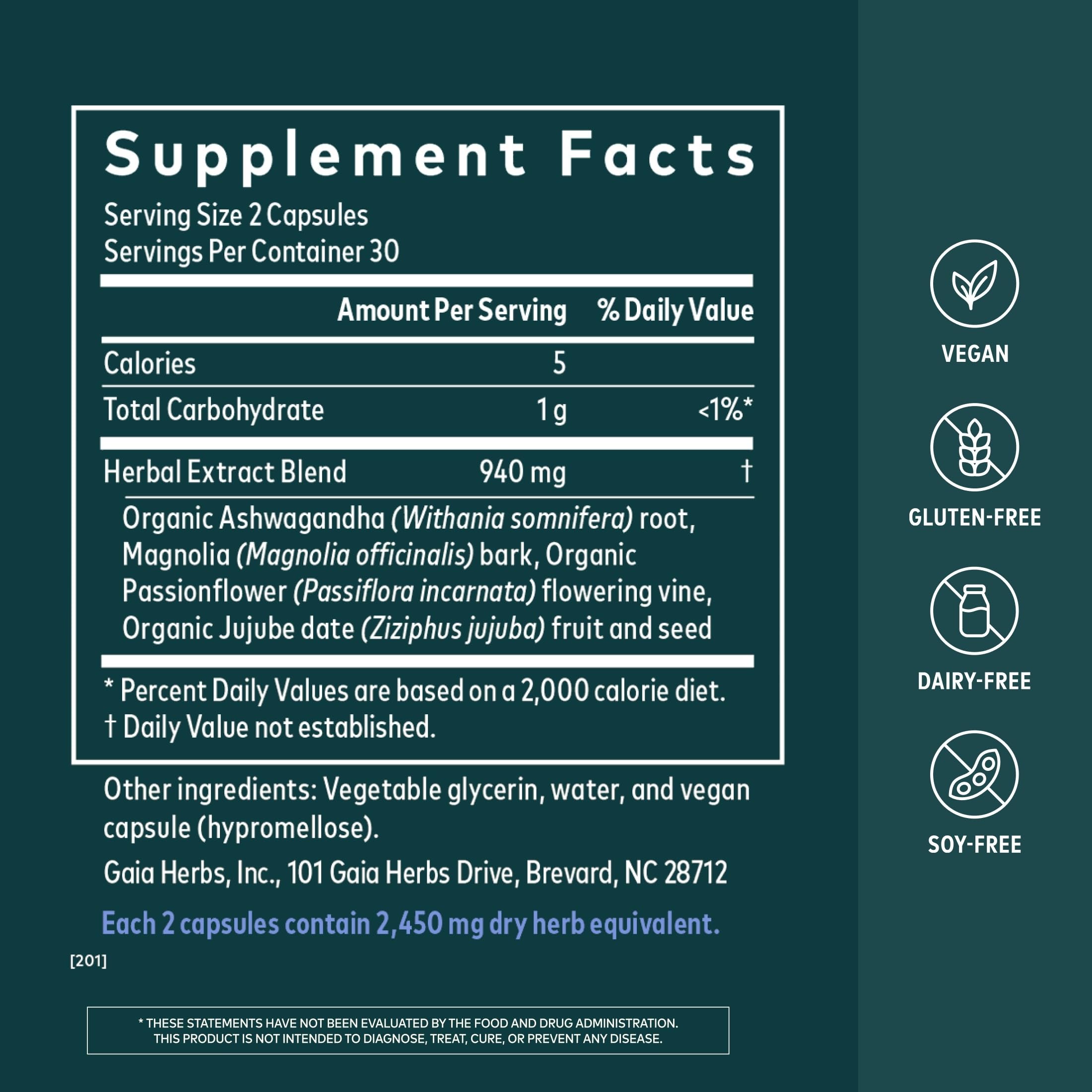 Gaia Herbs SleepThru, 60 Vegan Capsules, 30 Servings — Amazon image 2