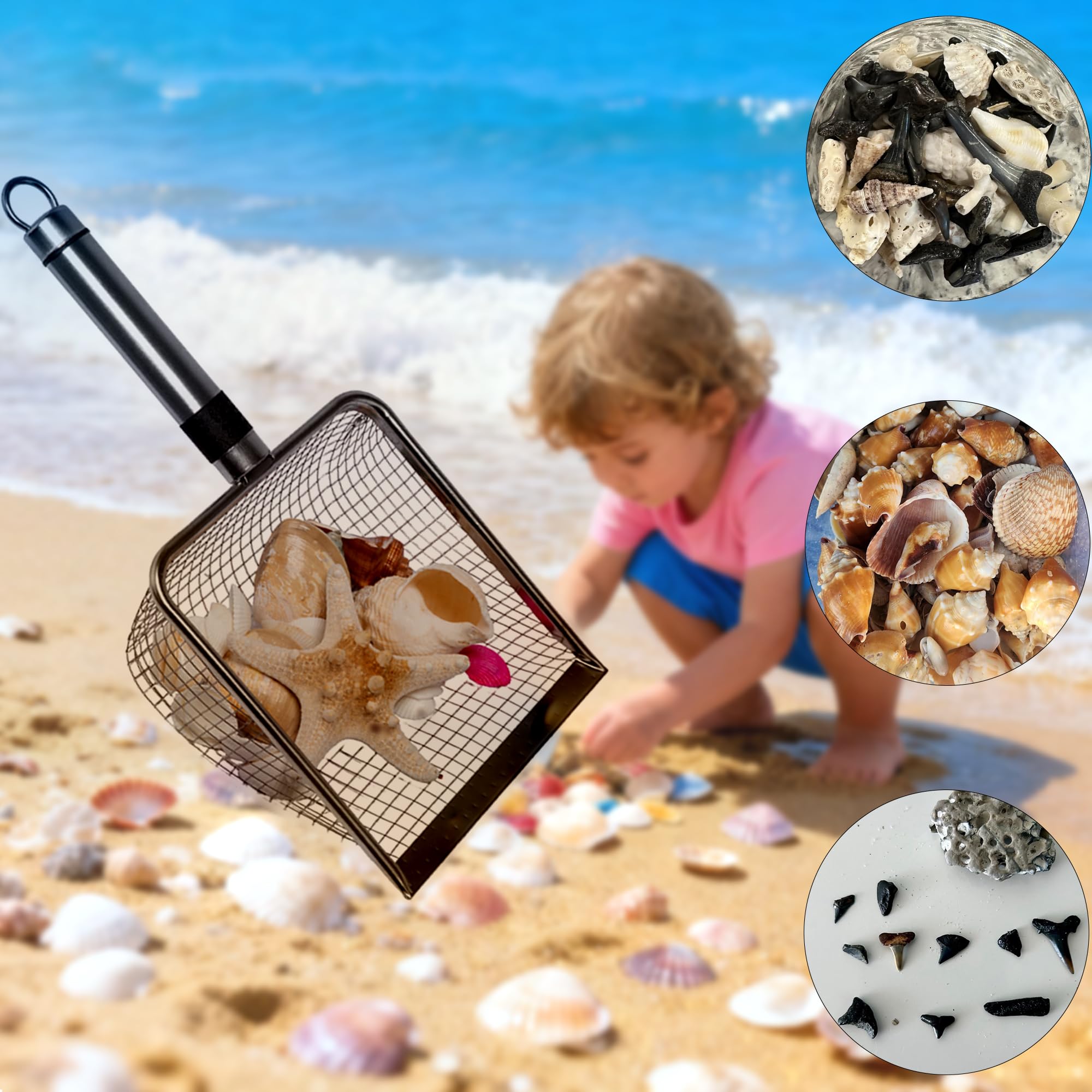 2-Pack Stainless Steel Cat Litter Scoop, 3.8mm Fine Mesh & 5mm Metal Scooper, 5.5-Inch Wide Deep Shovel, Long Handle, Rustproof Cat Poop Scooper for Clumping Litter, Multi-Pet & Beach Sand - image 5