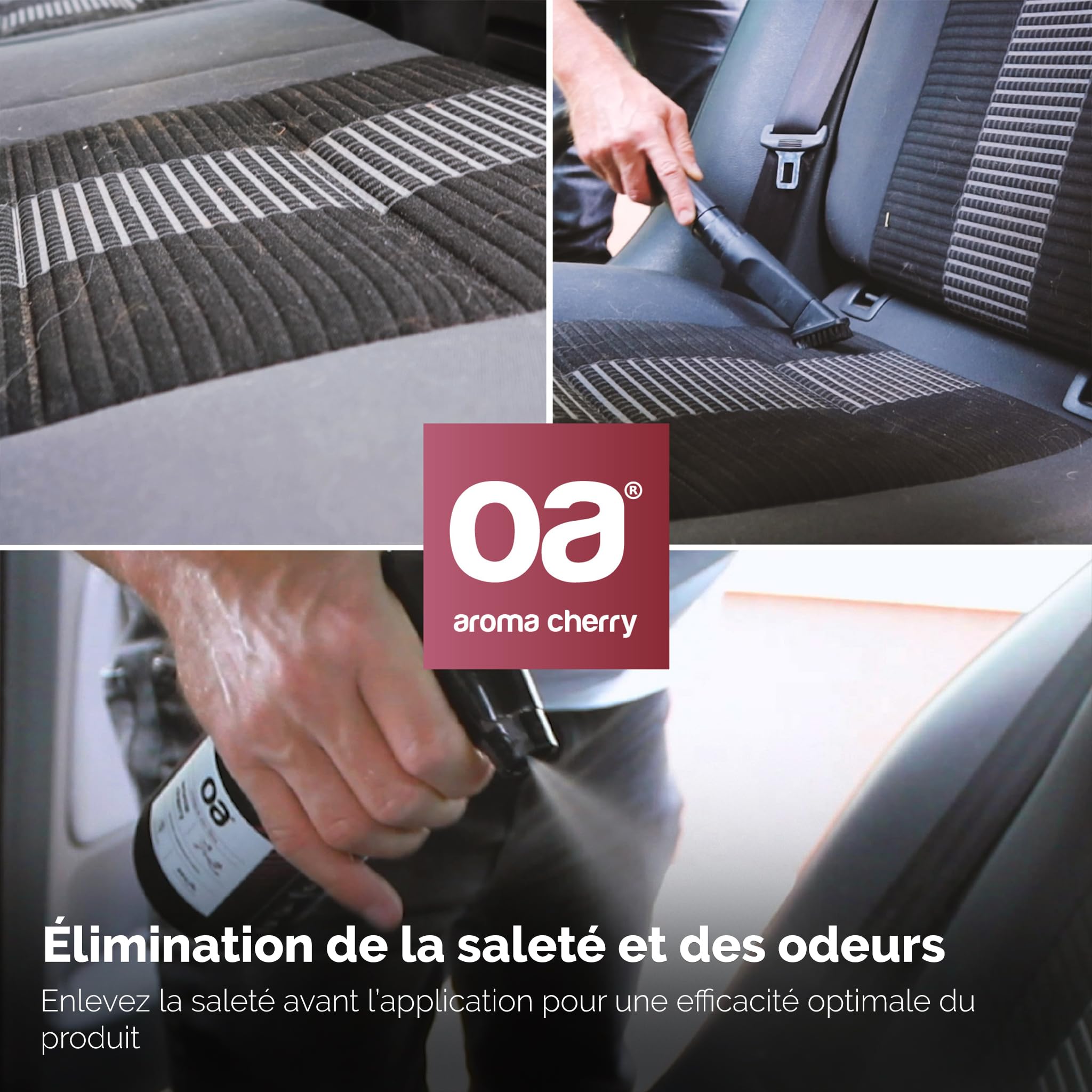 OA Car Aroma Cherry Destructeur d'Odeur Élimine les Mauvaises Odeurs Voiture Maison En Spray 500 ml
