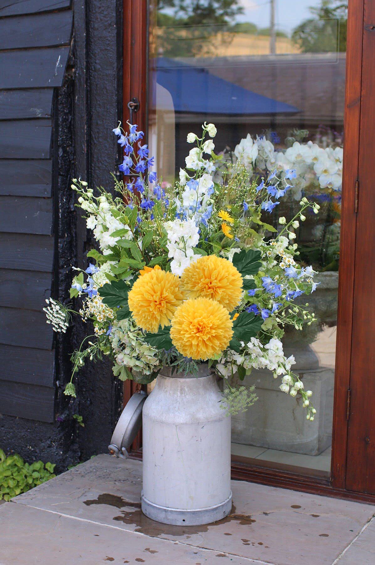 Mandy's 12 fiori finti bianchi in seta, crisantemo, fiori di seta, 30,5 cm, per festa della mamma, Pasqua, casa, cucina, matrimoni, centrotavola natalizio