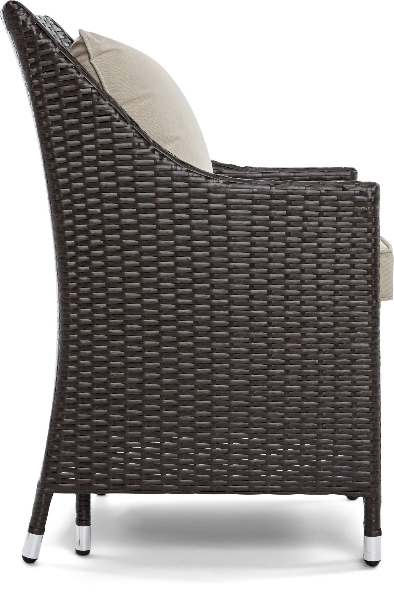Serta Brown Resin Wicker Outdoor Patio Furniture Collection, 5 Piece ...