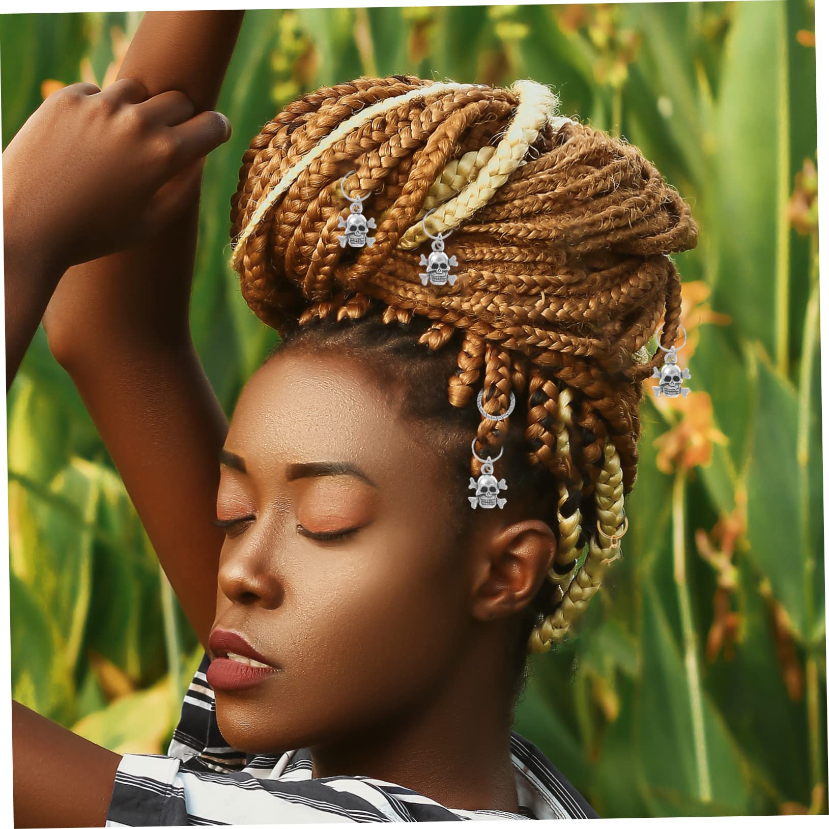 POPETPOP 210stücke Teiliges Dreadlock Zubehör Metall Haarschmuck Für Zöpfe Haarperlen Und Manschetten Für Frisuren Für Und