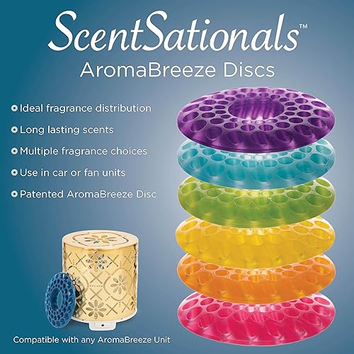 Miniatura 2 de Scentsationals Disco de fragancia perfumada  Ambientador circular Aromabreeze  Disco de vela eléctrico sin mechas de halo de cera  Decoración de