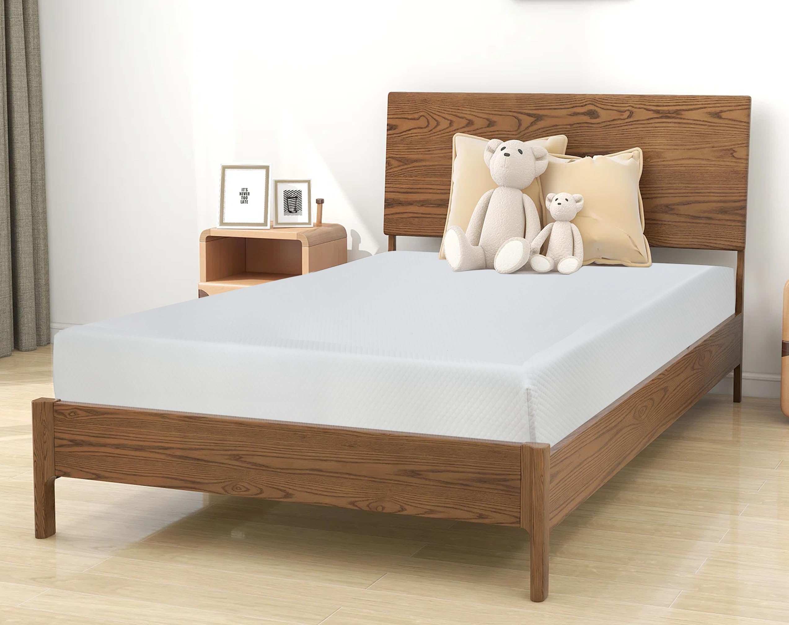 Capacmkseh 10 inch Twin XL Size Mattress with Cover, Cooling Gel Memory Foam Twin Mattress for a Cool Sleep & Pressure Relief, Medium Firm Mattress Pad Mattresses, Bed in a Box, CertiPUR-US Certified