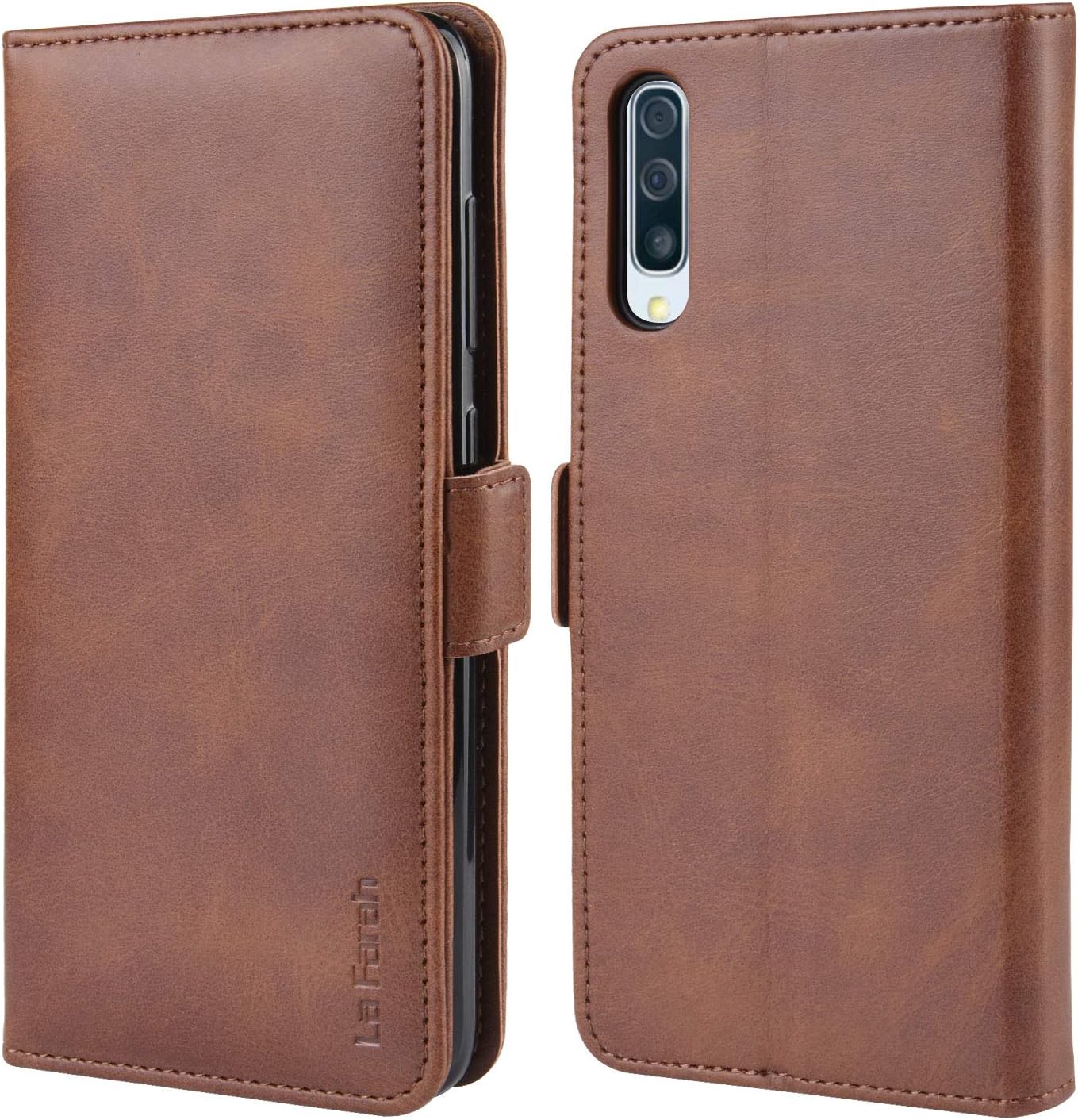 Case for Samsung Galaxy A50 /A50s/ A30s, Leather Flip Case Protective Folio Wallet Case with Card Holders and Kickstand for Samsung Galaxy A50 - Vintage Brown