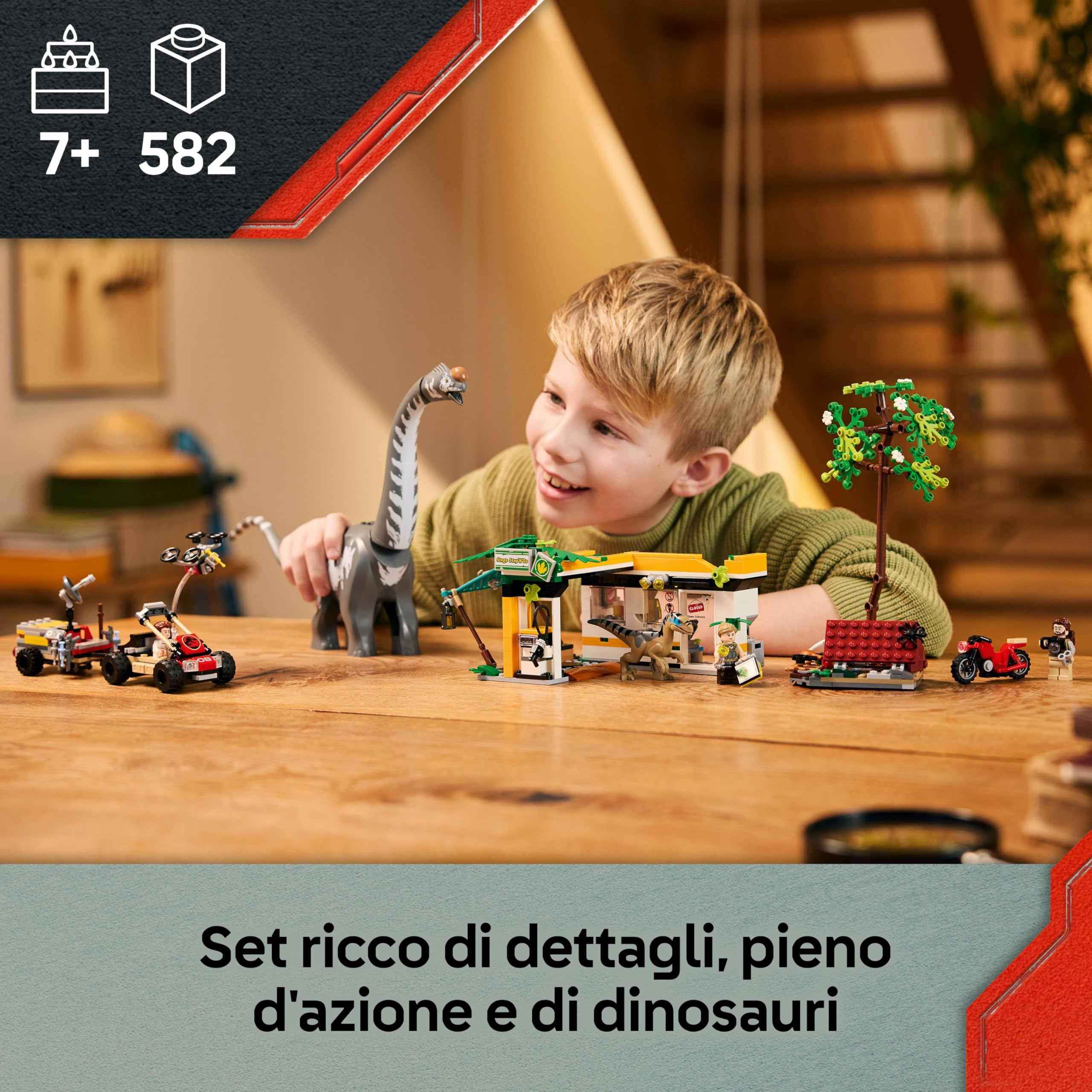 Jurassic World Raptor e Titanosaurus - Regalo Per Boys e Girls - Dettaglio