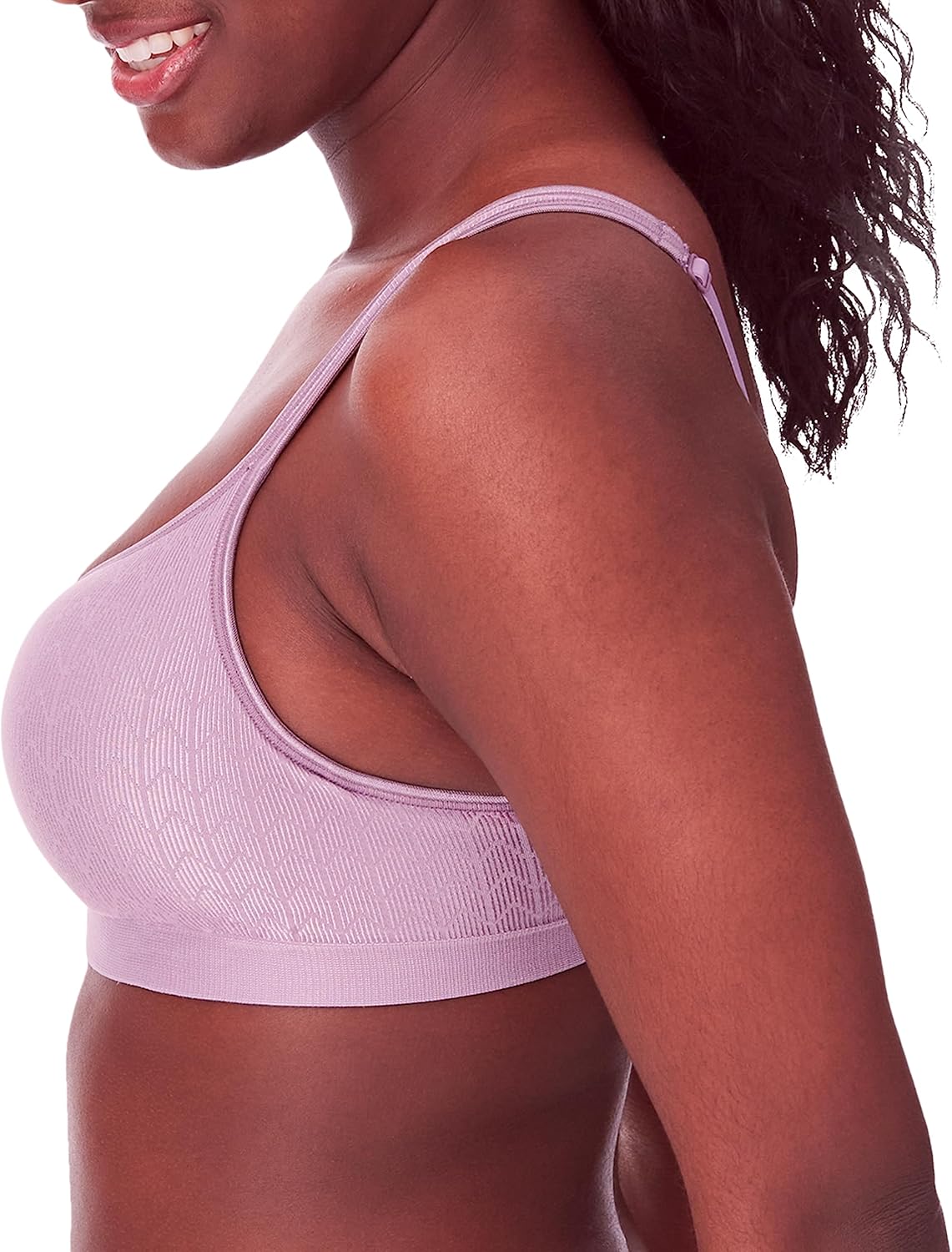 Bali Womens Comfort Revolution Wireless Bra, Cool Comfort Full-Coverage Bra (Retired Colors) 34D Perfectly Purple Zag