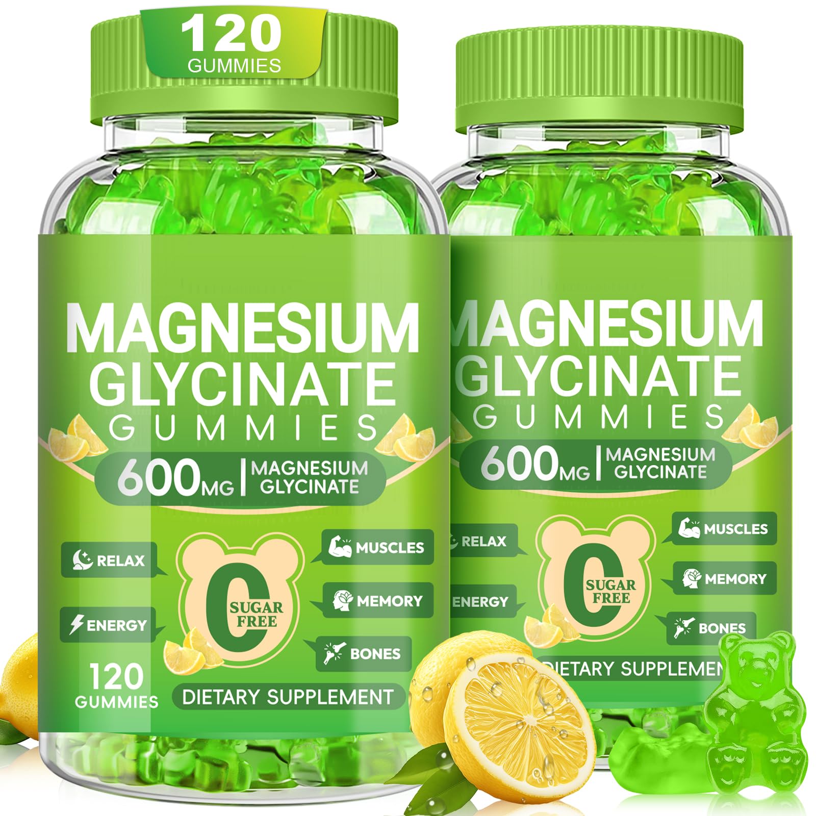 Magnesium Glycinate Gummies 600mg, Chewable Sugar Free Magnesium Gummies — Amazon image 11