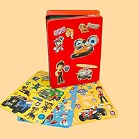 Vista 6 de Set de Juego Magnético de Patrulla Canina, 75 Imanes de Vestir Mix & Match, Lata de Almacenamiento 2-en-1 y Espacio de Juego, Divertido Juguete