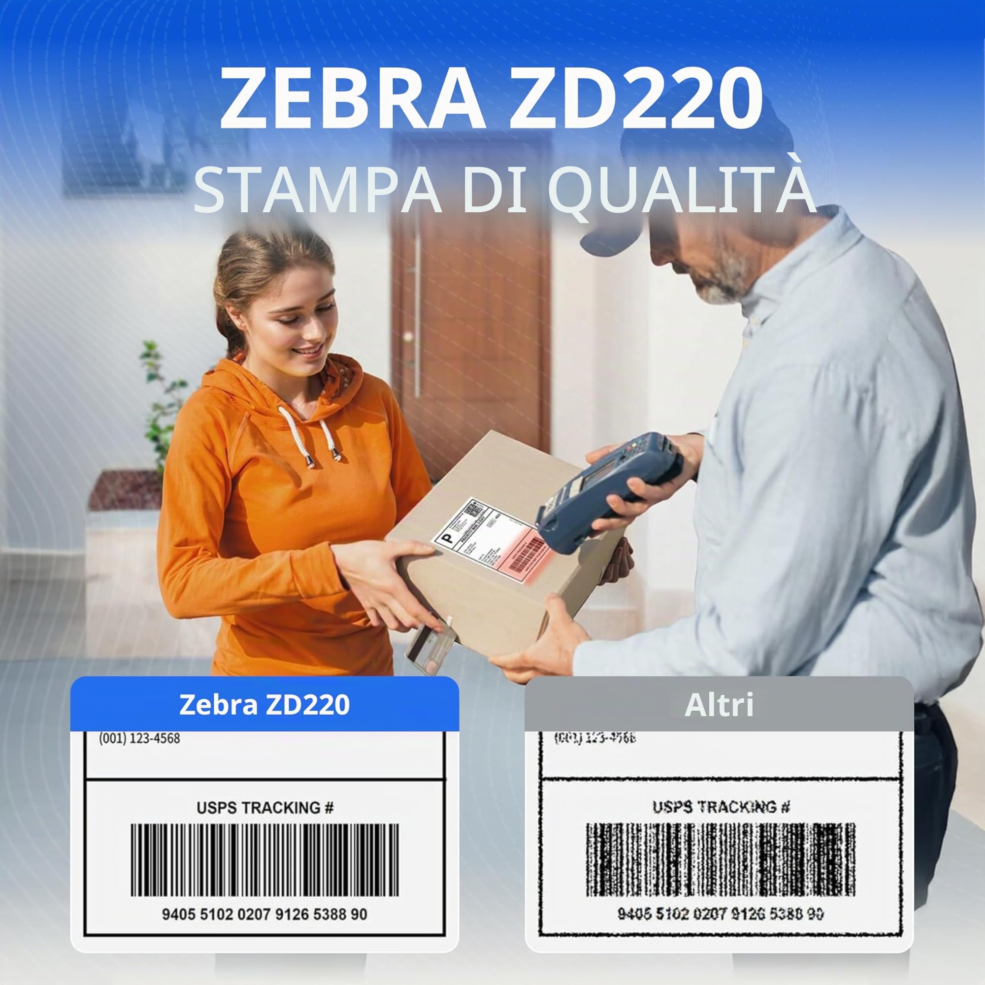 Zebra Stampante termica diretta ZD220 standard EZPL USB