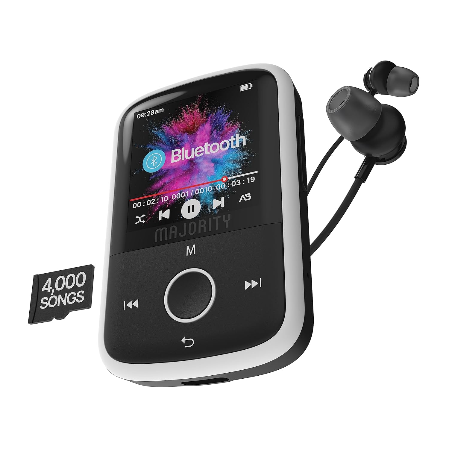 Bluetooth MP3 Player With Headphones, Sport Clip and Up To 128GB