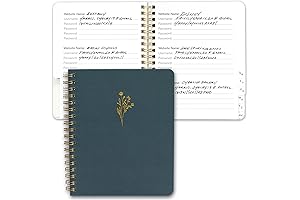 Simplified Password Book with Alphabetical Tabs