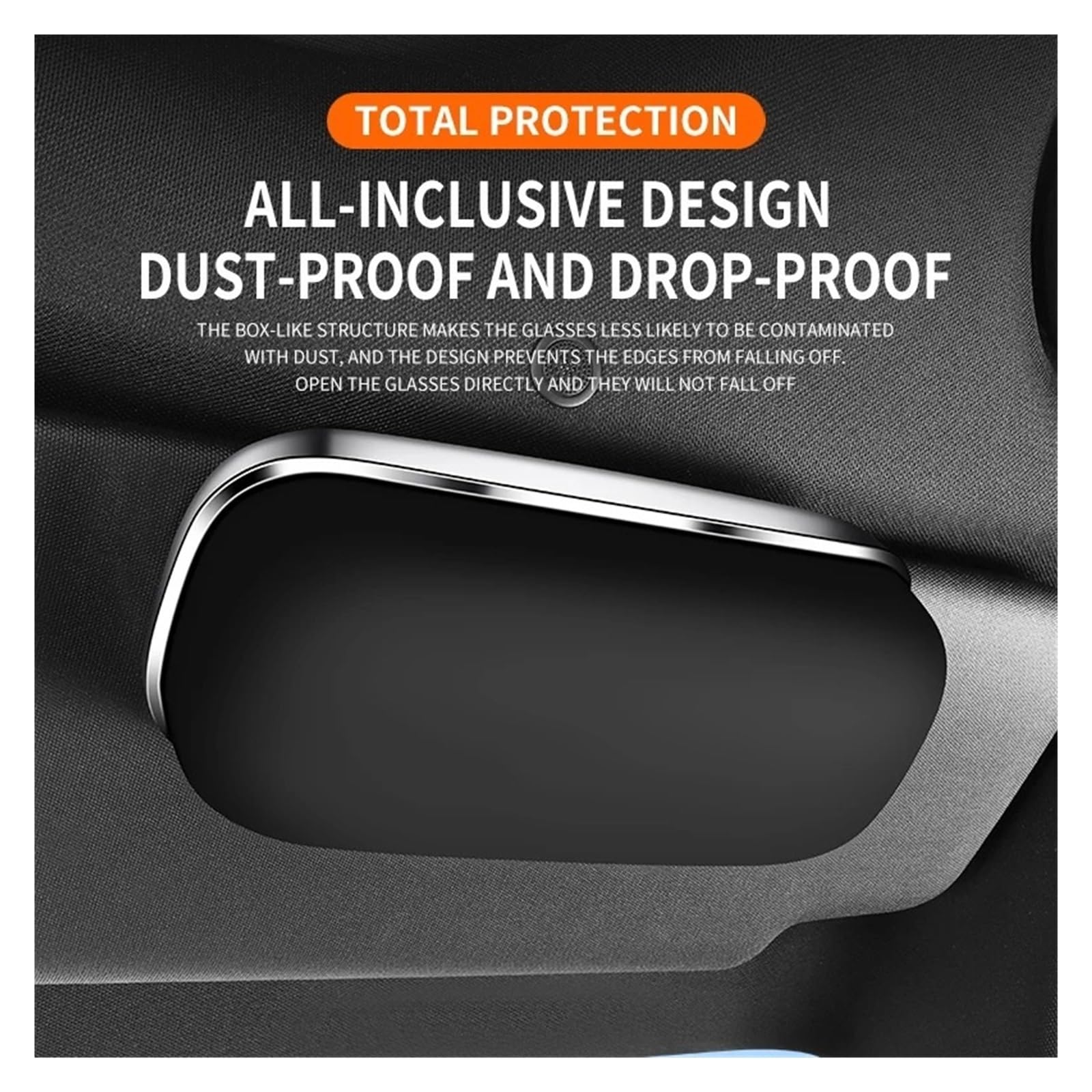 Auto Sonnenbrillenhalter Auto-Brillenbox Tragbarer Sonnenbrillenhalter Im Brillenetui Sonnenblende(Brown-1PCS)