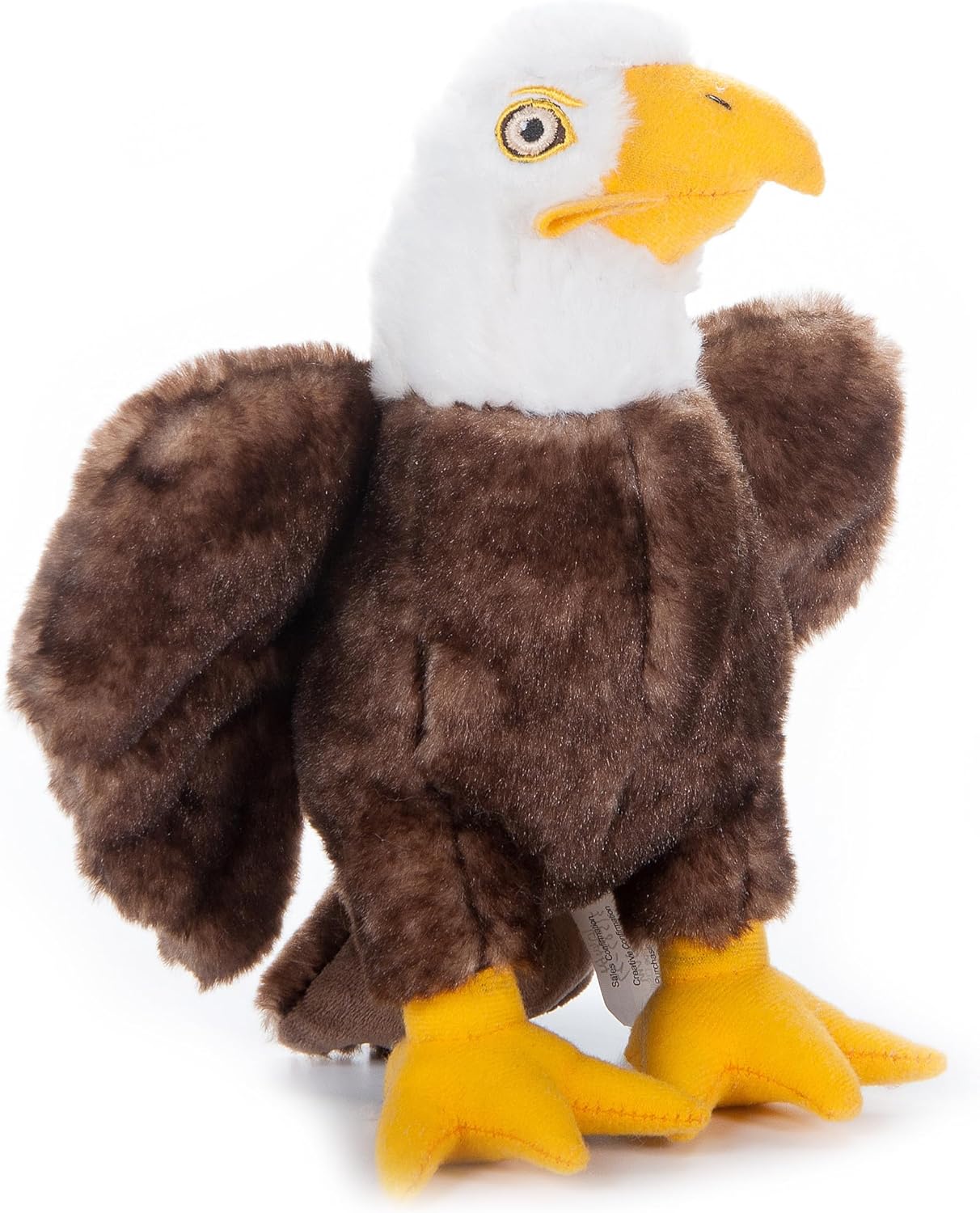 The Petting Zoo Bald Eagle Stuffed Animal Plushie, Gifts for Kids, Earth Keeperz Wildlife Animals, Zoologee Brown Bald Eagle Plush Toy, 10 inches