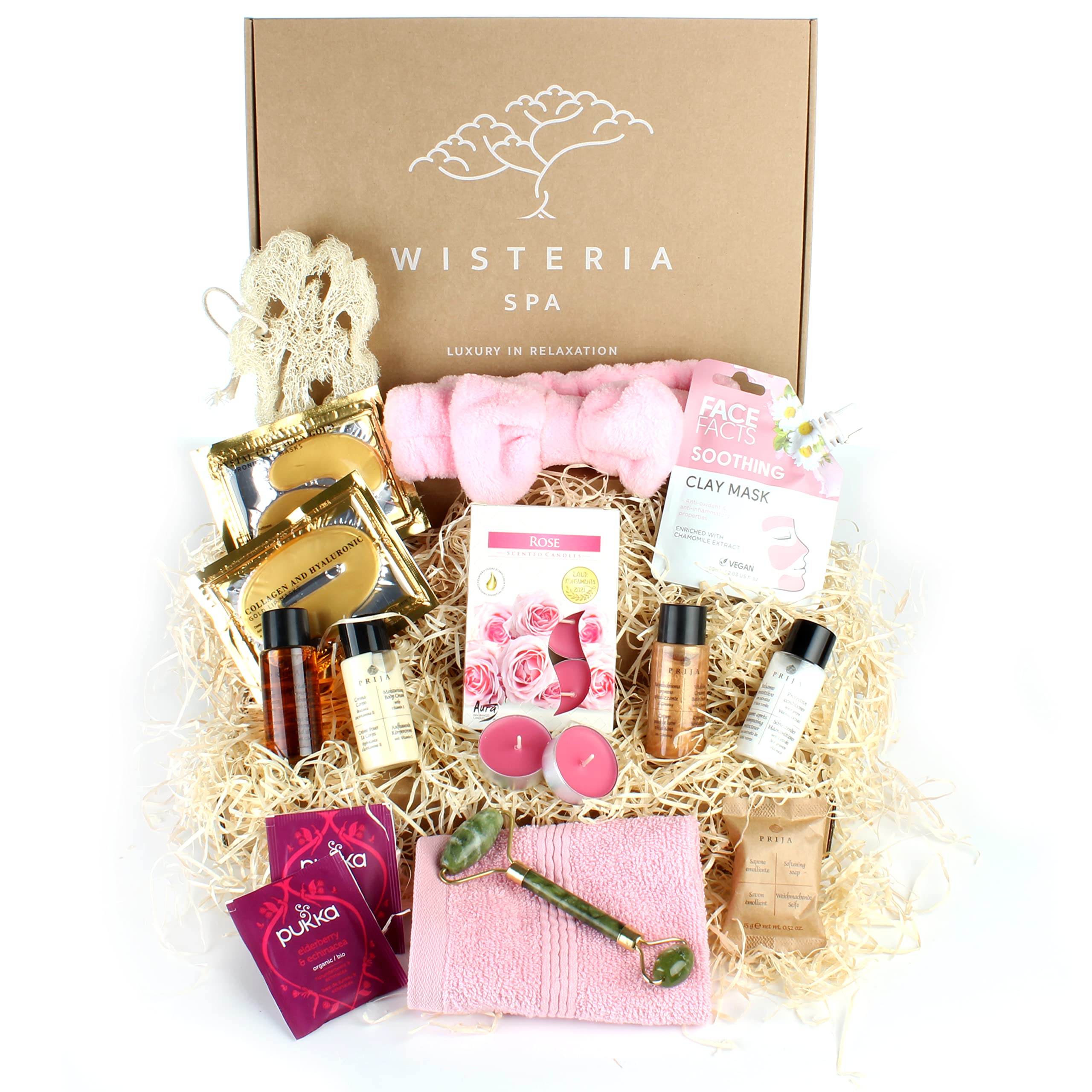 Wisteria Spa Nourishing Pamper Hamper Gift Set For Women, Blue