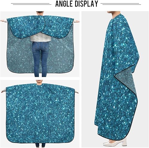 Miniatura 5 de RPLIFE Magic Glitter Rainbow Barber Cloth Cape Barber Shampoo Cape, Capa de pelo para cortes de pelo
