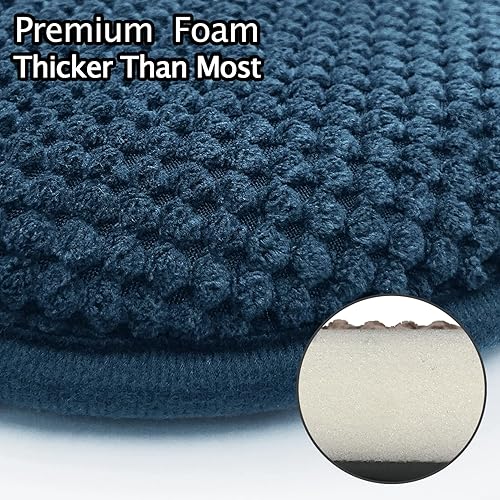 Miniatura 3 de Cojines de asiento de espuma azul para sillas de cocina, cojines antideslizantes para asientos de oficina, lavables en forma de U, suaves y gruesos,